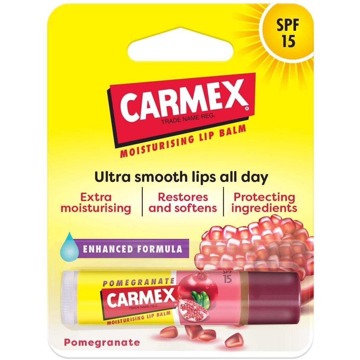 Бальзам для губ в стике Carmex со вкусом граната 4.25 г фото1