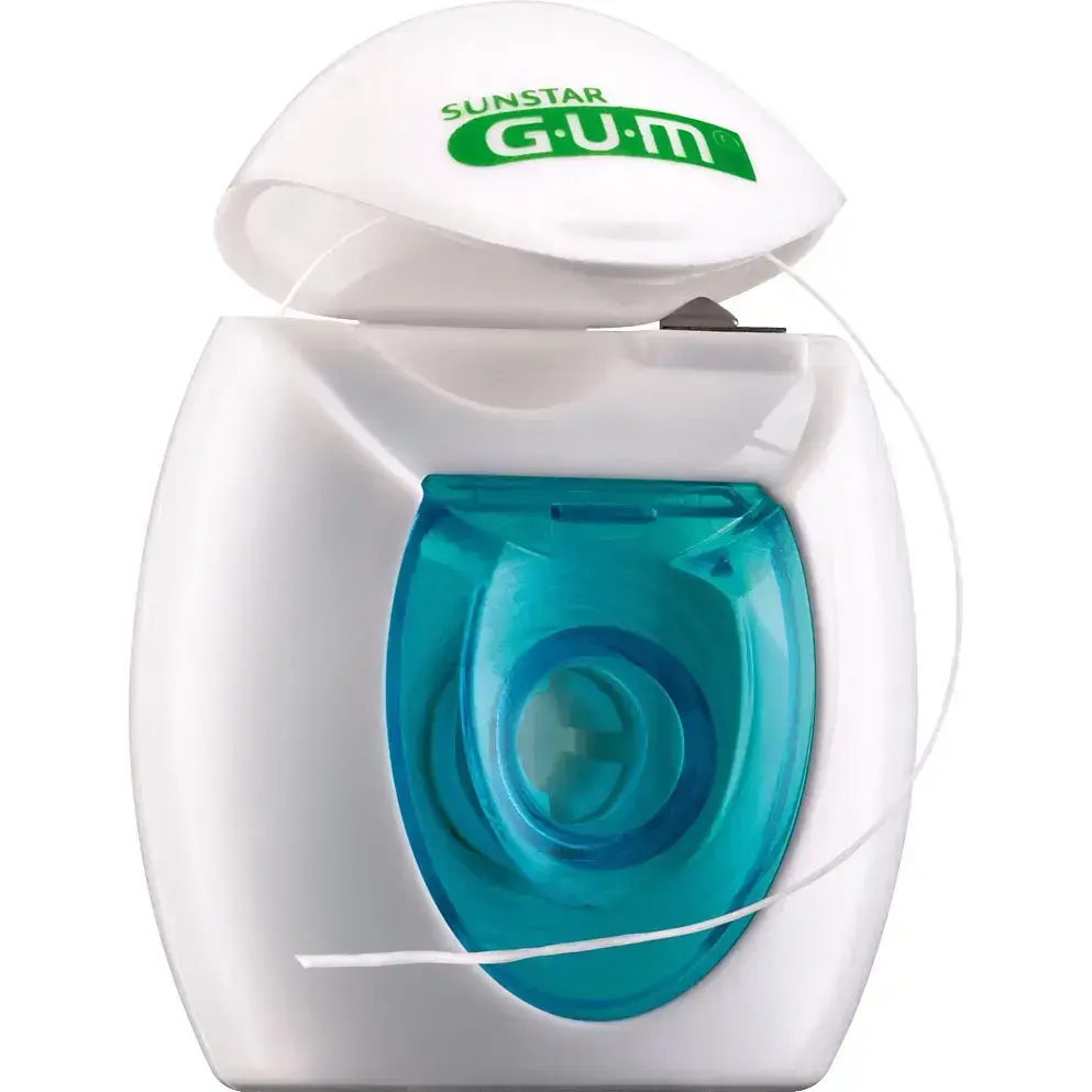 Зубная нить GUM Original White Floss вощенная с фторидом 30 м фото1