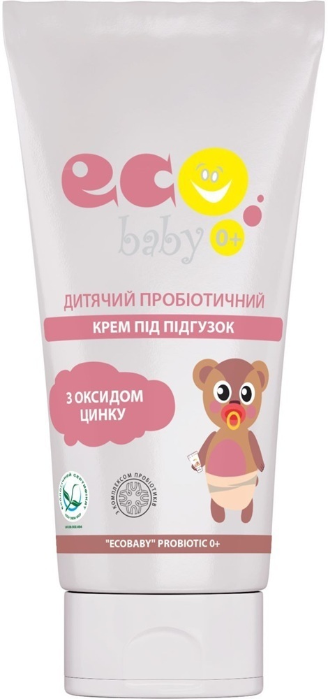 Детский крем под подгузник EcoBaby Probiotic 0+, 90 мл (4823115501752) фото1