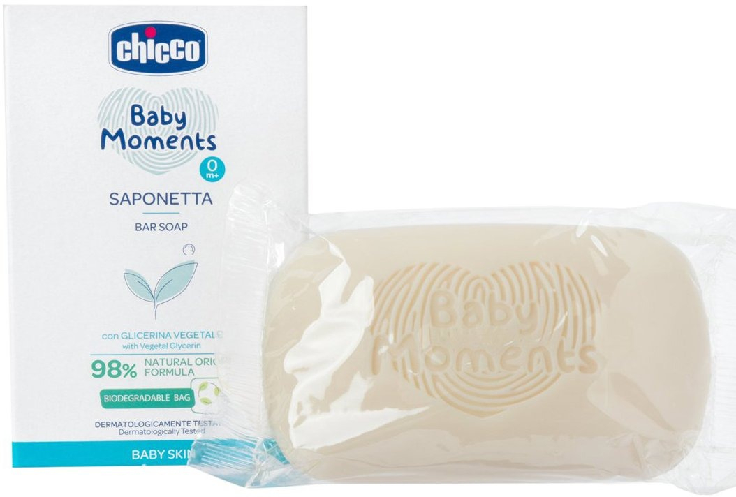 Дитяче мило Chicco Baby Moments М'яка піна 100 г (8058664133680) фото1
