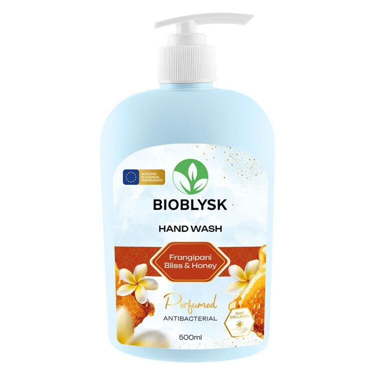 Жидкое крем-мыло BioBlysk Frangipani Bliss & Honey парфюмированное антибактериальное 500 мл фото1