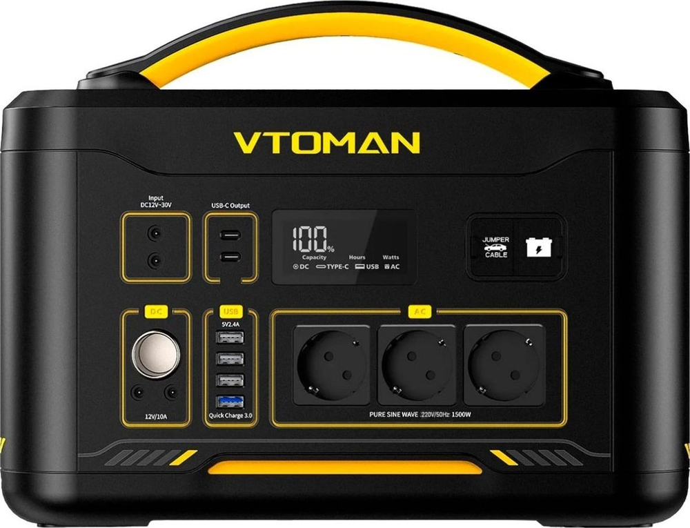Зарядна портативна електростанція Vtoman Jump 1500W (Jump 1500X) фото1