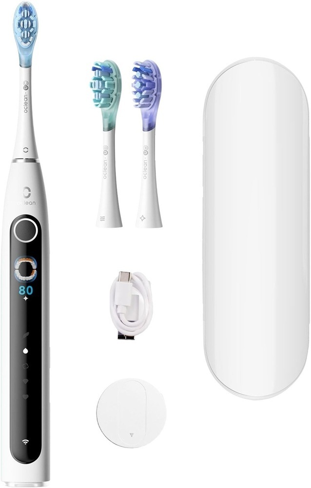 Звуковая электрическая зубная щетка Oclean X Pro 20 Set Electric Toothbrush White (6970810556971) фото1