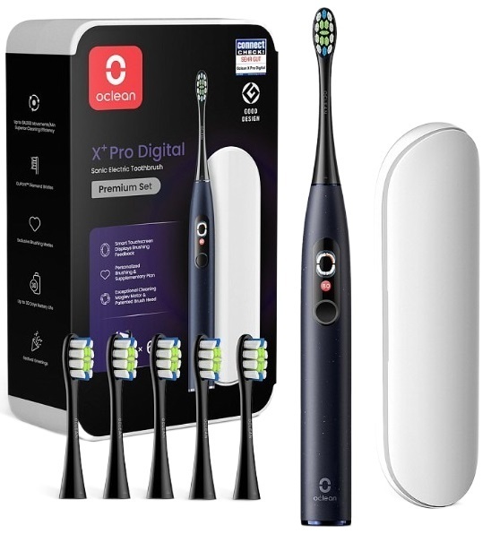 Розумна зубна електрощітка Oclean X Plus Pro Digital Blue (6970810556186) фото1