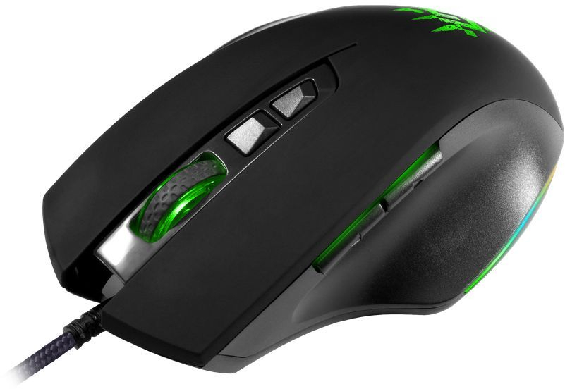 Мишка Defender Wolverine GM-700L ігрова RGB, 7 кн., 12800 dpi, чорна фото1