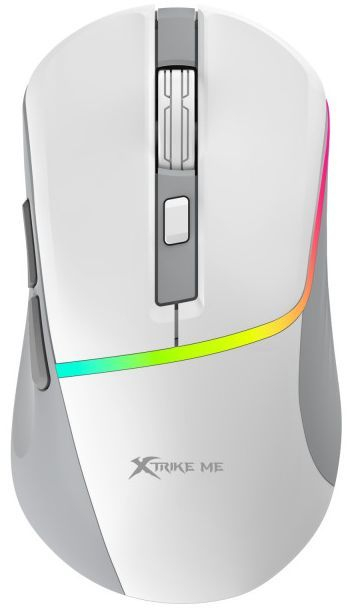 Мишка XTRIKE ME GM-322, ігрова 7200dpi., 6кн., RGB, біла фото1