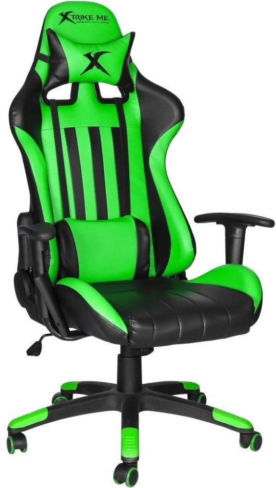 Крісло ігрове XTRIKE ME Advanced Gaming Chair GC-905, 50мм, чорно-зелене фото1