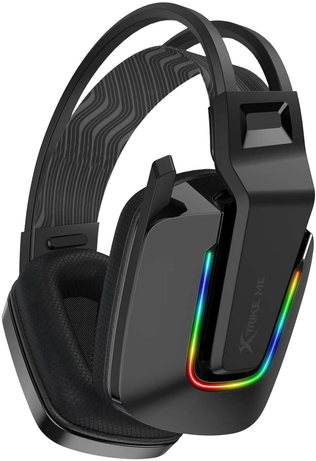 Ігрова гарнітура XTRIKE ME GH-712, USB+3.5мм, RGB, кабель 2м, чорна фото1