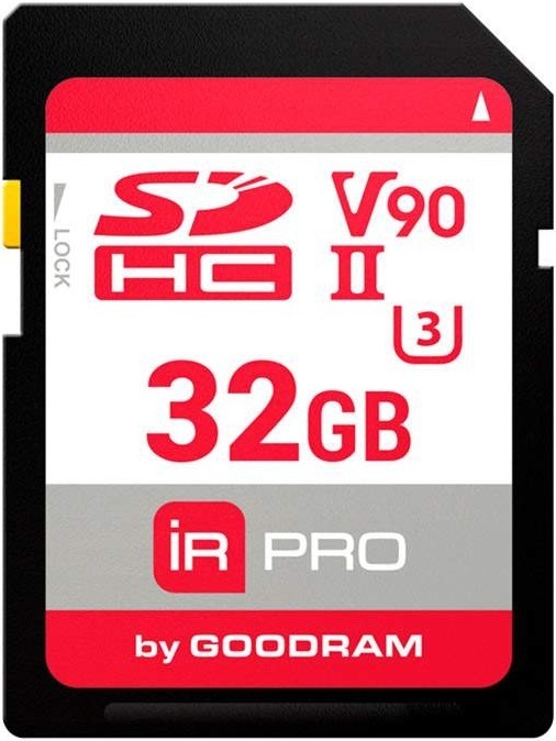 Карта памяти GoodRAM Memory card SD 32Gb IRDM PRO SDXC V90 UHS-II U3 ​​Retail (IRP-S9B0-0320R11)