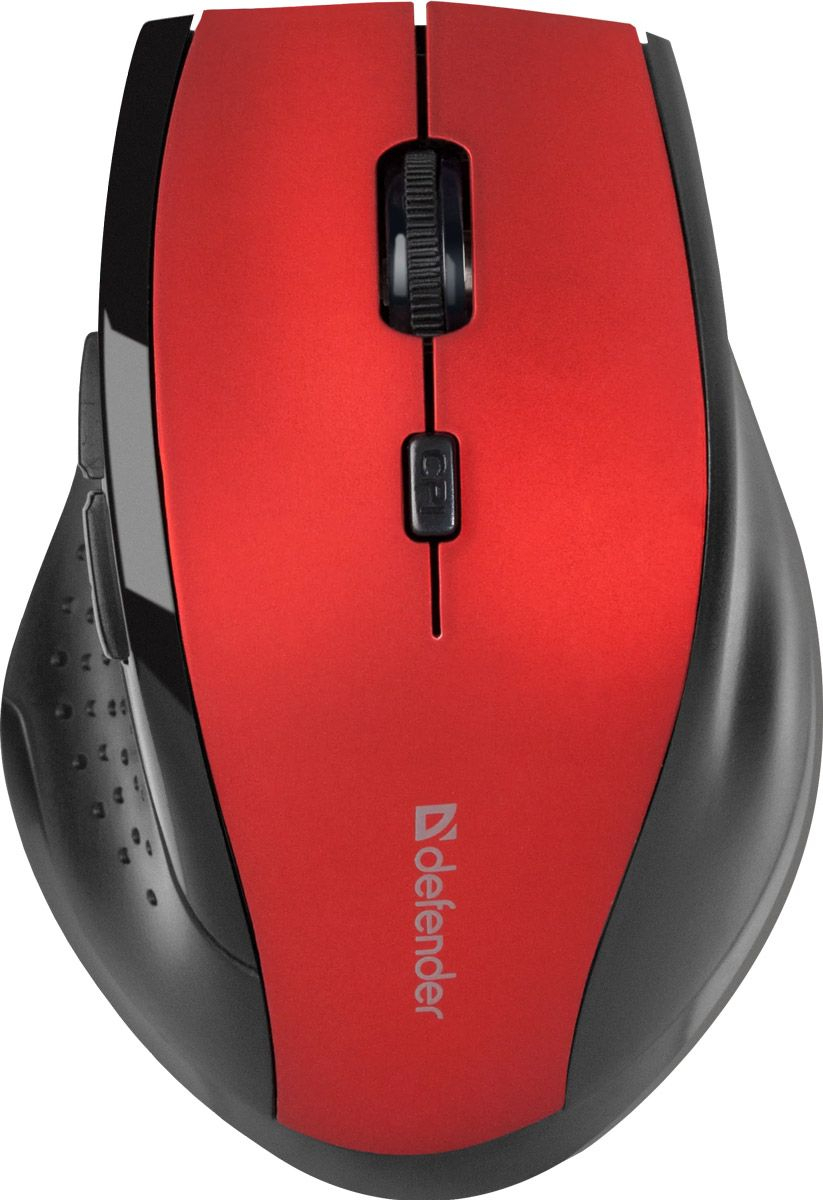 Мишка Defender Accura MM-365 6 кн. 1600 dpi, красная