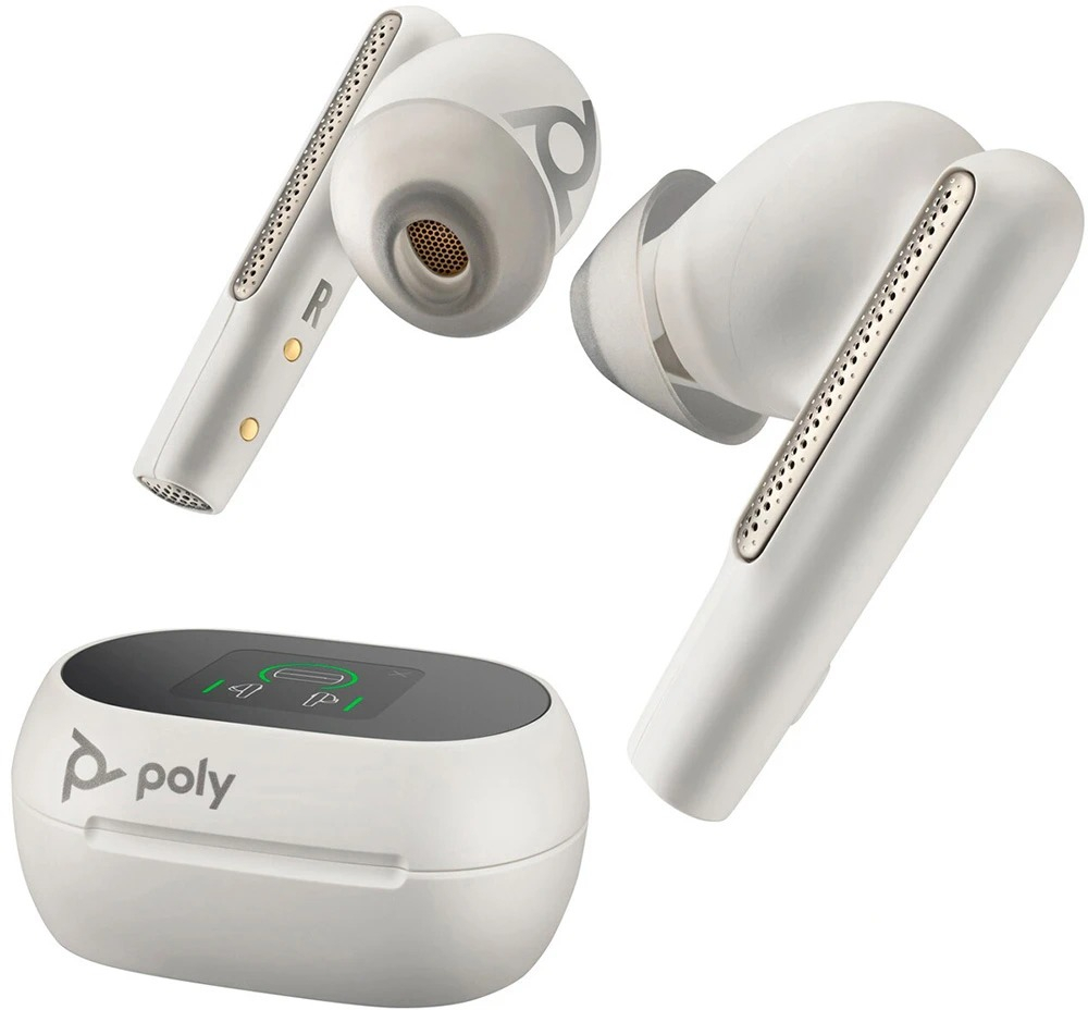 Навушники з мікрофоном Poly TWS Voyager Free 60+ Earbuds + BT700A + TSCHC White фото1