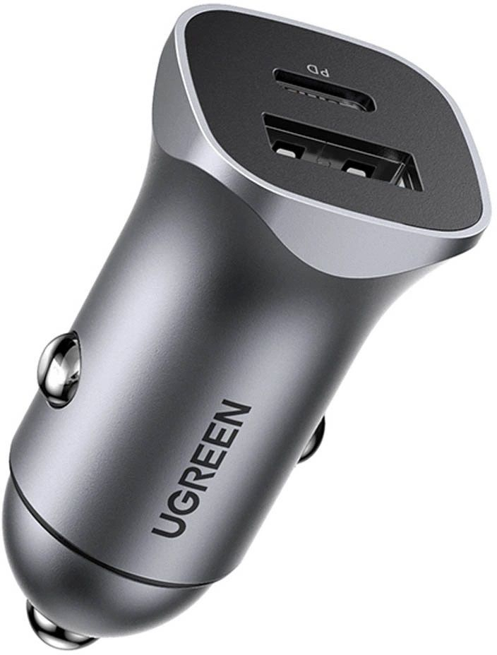 Автозарядка 2xUSB 30W (USB-C + USB-A) CD130 Ugreen фото1