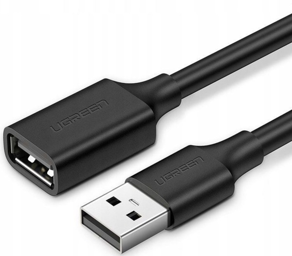 Кабель USB AM-AF 5 м, Nickel Plating Extension Cable черный, US103
