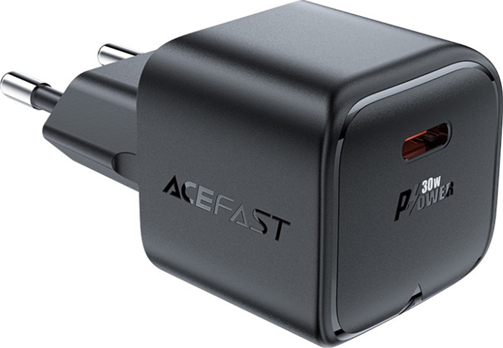 Зарядний пристрій USB-C 30W Gan A77 mini Fast Charger Black Acefast фото1