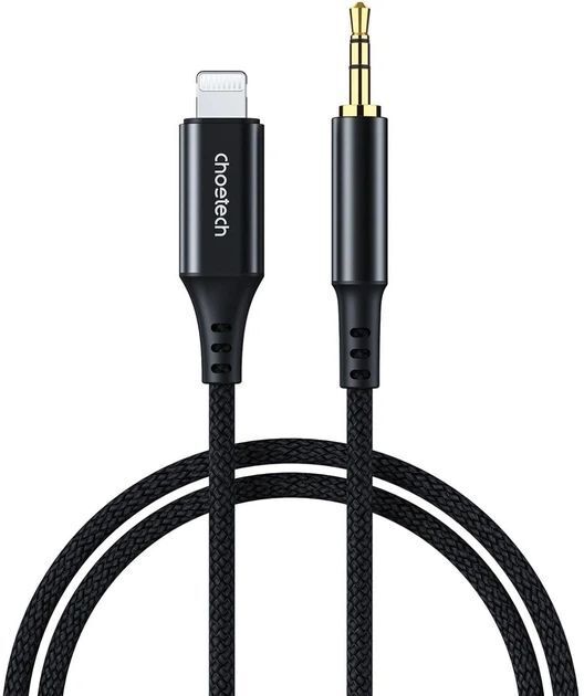 Кабель AUX Lightning - TRS Audio 3.5мм M/M 2м Choetech фото1