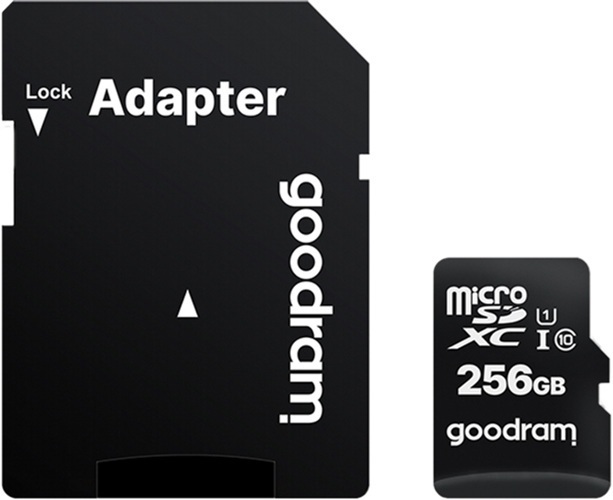 Карта памяти GoodRAM Memory card Secure Digital Micro256Gb UHS-I (class 10) + Adapter (M1AA-2560R12) фото1