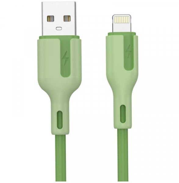 Дата кабель Choetech USB 2.0 AM to Lightning 1.0m 2.4A green (XAL-0003-GN-V2) фото1