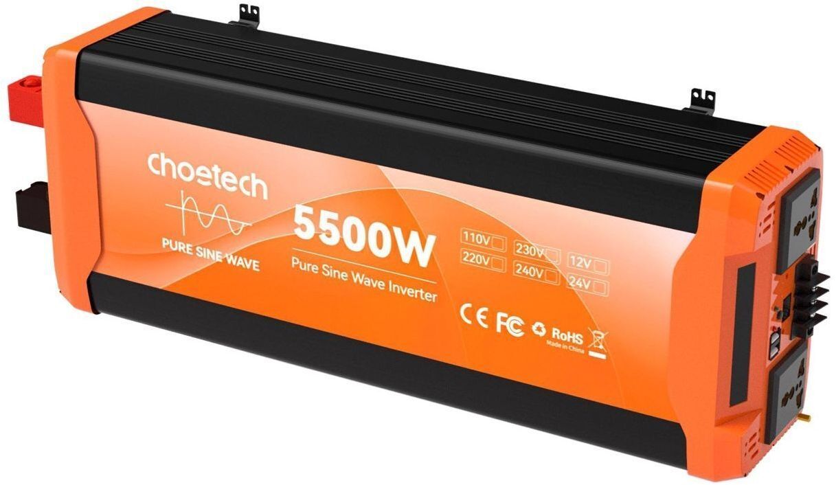 Інвертор автомобільний Choetech 12\220V 5500W (2500Вт), чиста синусоїда фото1