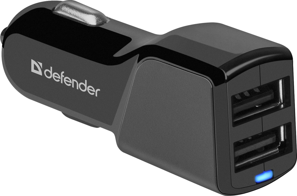 Автомобільний зарядний пристрій Defender 2xUSB 18W (2xUSB-A) 3.4A UCA-34 Black (83834) фото1