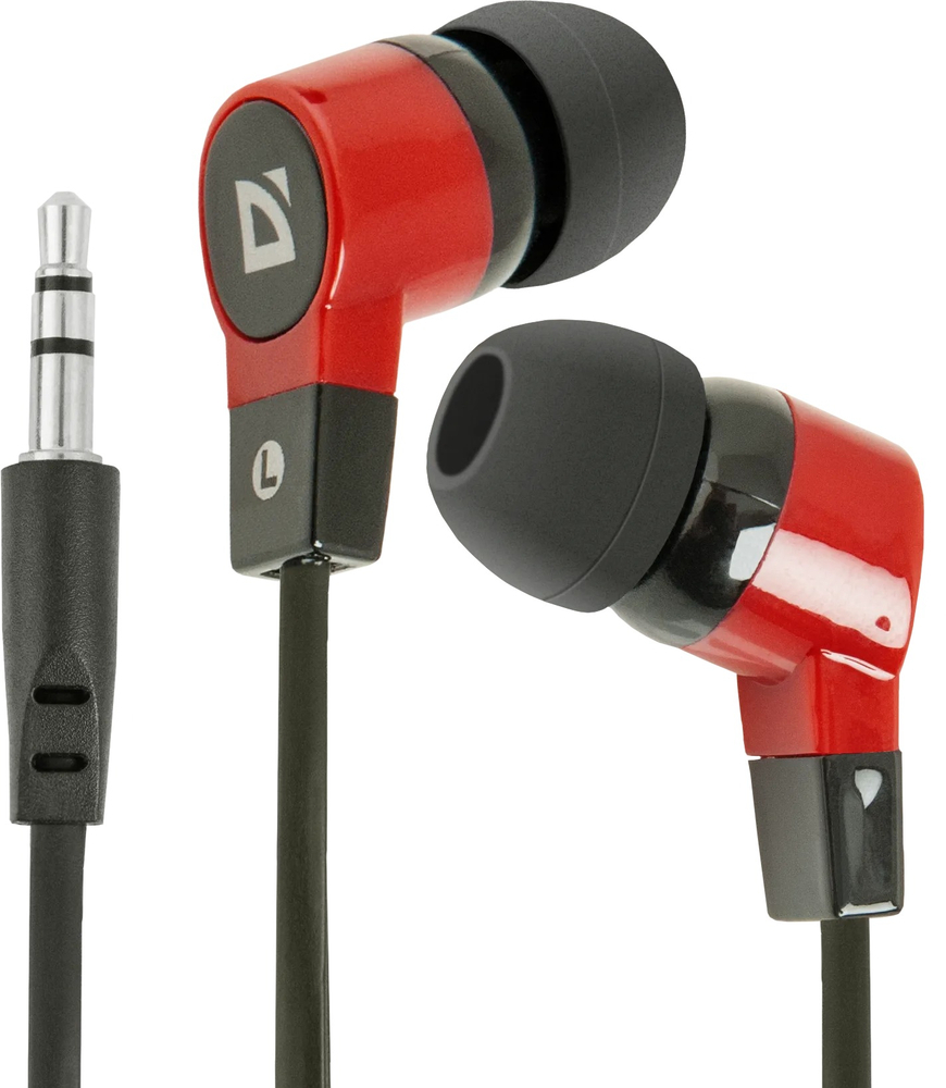 Навушники Defender Basic 619 Black-Red фото1