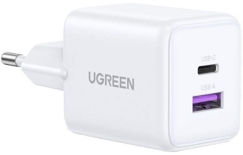 Зарядное устройство 2xUSB 30W (USB-A + USB-C) X516 Gan белый Ugreen фото1