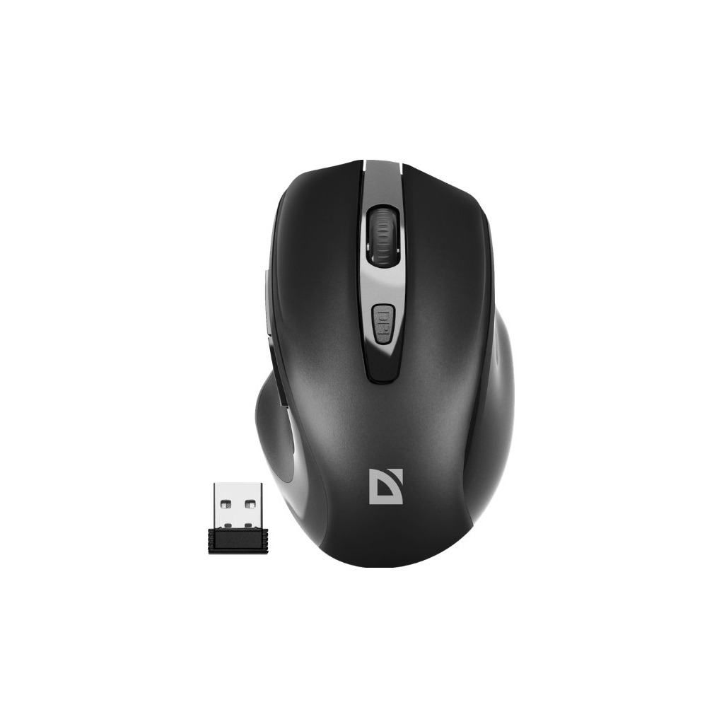 Мышь бесшумная Defender Prime MB-053 6 кн. 1600 dpi черная (52053_Defender) фото1