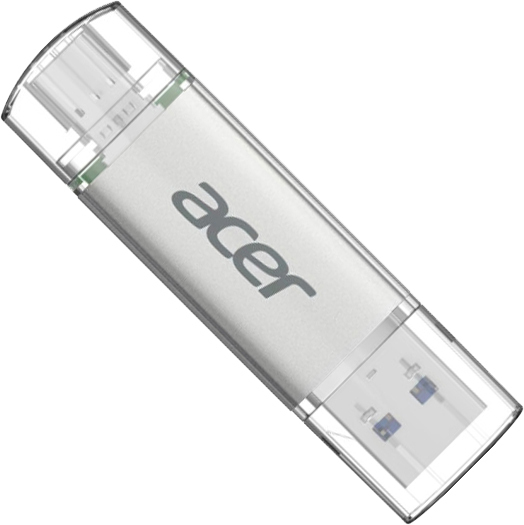 Накопитель Acer USB Flash UT300 32GB Dual Drive USB-C и USB-A USB 3.2 Gen1, Retail (BL.9BWWA.588)