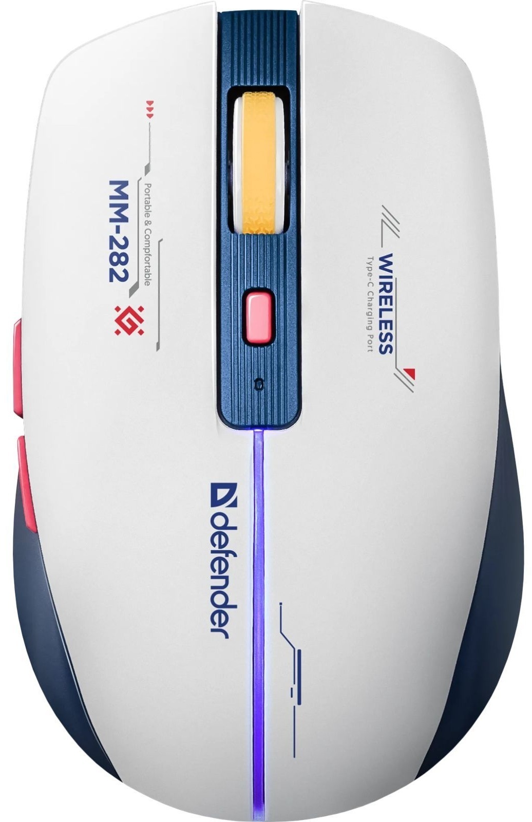 Мышь Defender Dila MM-282 Wireless White/Blue (52282_Defender) фото1