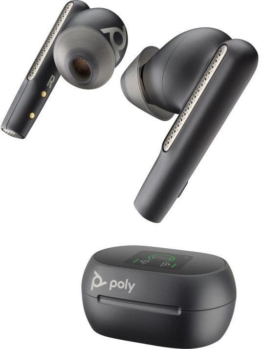 Навушники з мікрофоном Poly TWS Voyager Free 60+ Earbuds + BT700A + TSCHC Black фото1