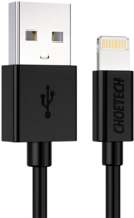 Дата кабель Choetech USB 2.0 AM to Lightning 1.2m 2.4A MFI black (IP0026)