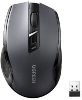 Мишка UGREEN 2.4GHz MU006 Bluetooth, 4000dpi., 4кн.,Silence Design, серая