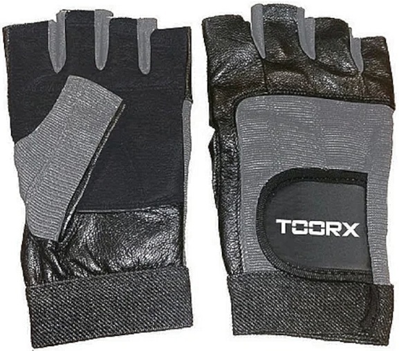 Перчатки для фитнеса Toorx из кожи и спандекса L Neri/Grig (AHF-033) фото1