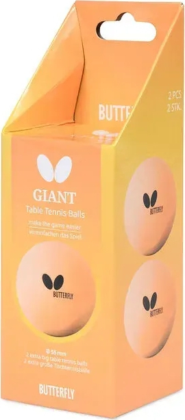 М'ячі для настільного тенісу Butterfly Giant Balls 2 шт (7012790155) фото1