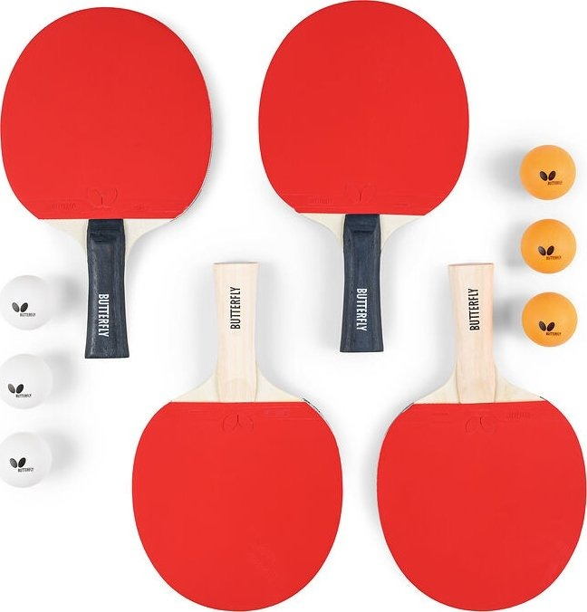 Набор для настольного тенниса Butterfly Racket Set Easy 4 Bats 6 Balls (6257643202) фото1