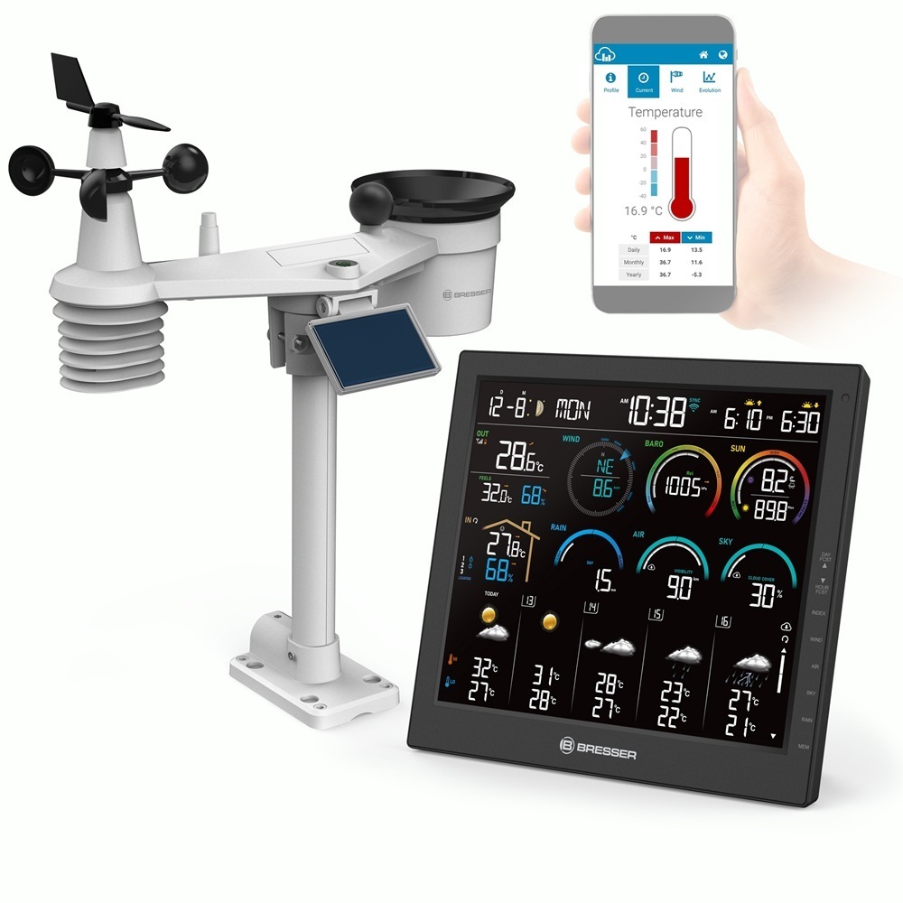 Метеостанція Bresser 4CAST 10" WiFi Weather Station 8-in-1 (15198) фото1