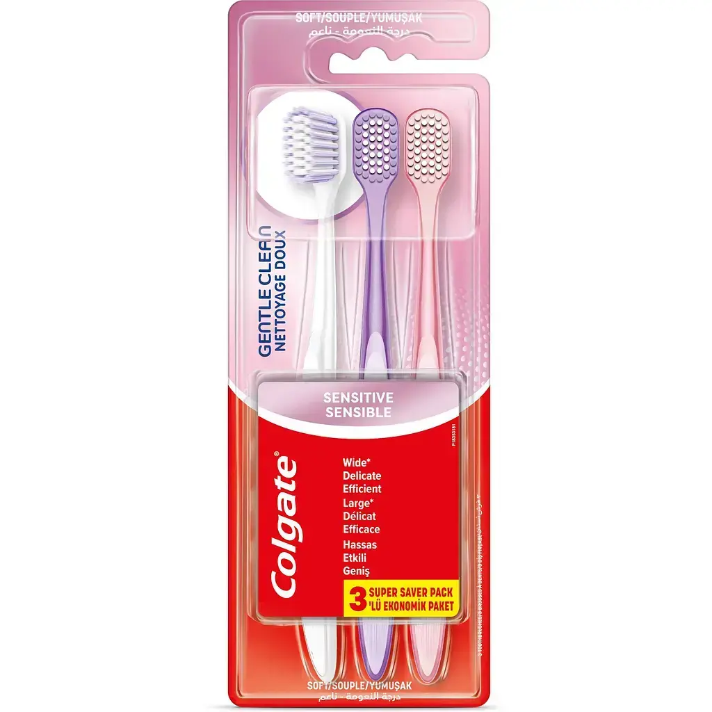 Зубная щетка Colgate Бережная чистка 3 шт. фото1