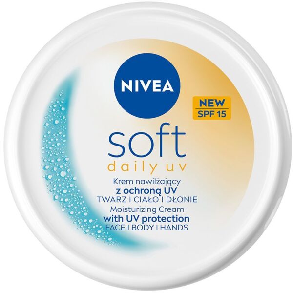 Крем NIVEA Soft для лица рук и тела ежедневный увлажняющий из SPF15 100 мл