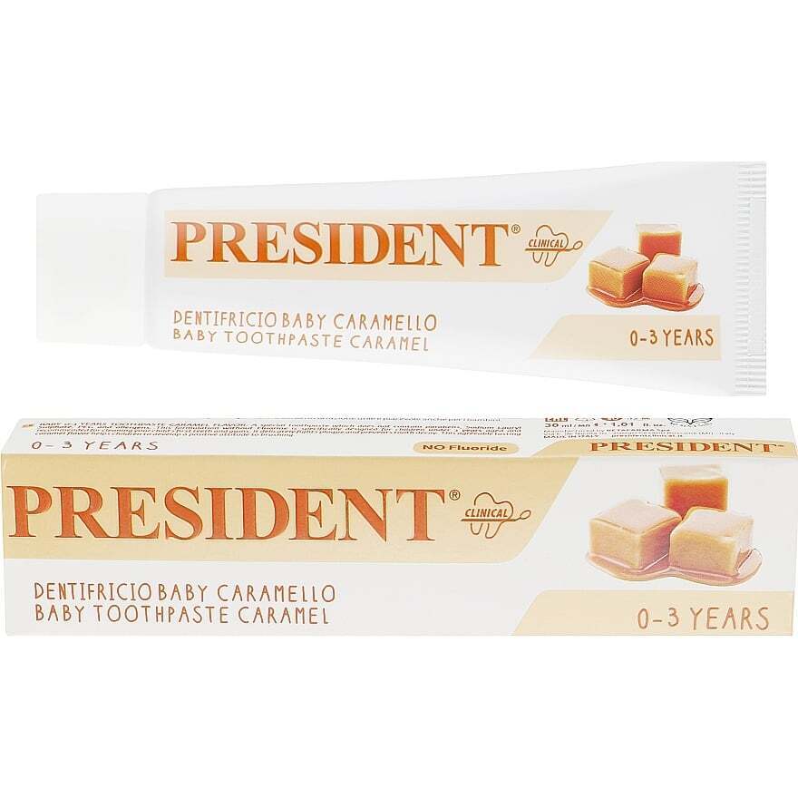 Зубна паста President Baby Toothpaste Caramel 0-3 years 30 мл фото1