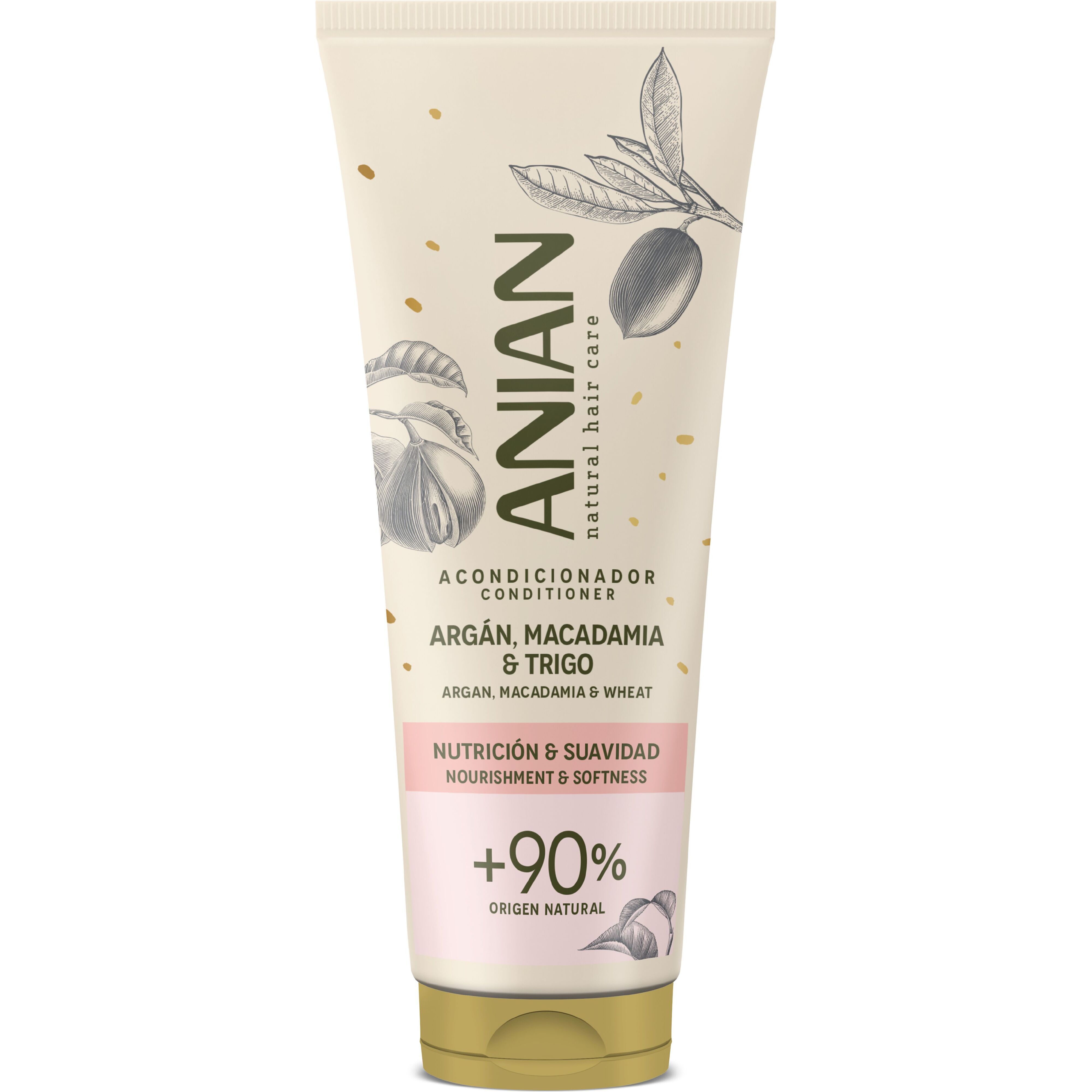 Кондиціонер для пошкодженого волосся Anian Argan, Macadamia & Wheat 250 мл фото1