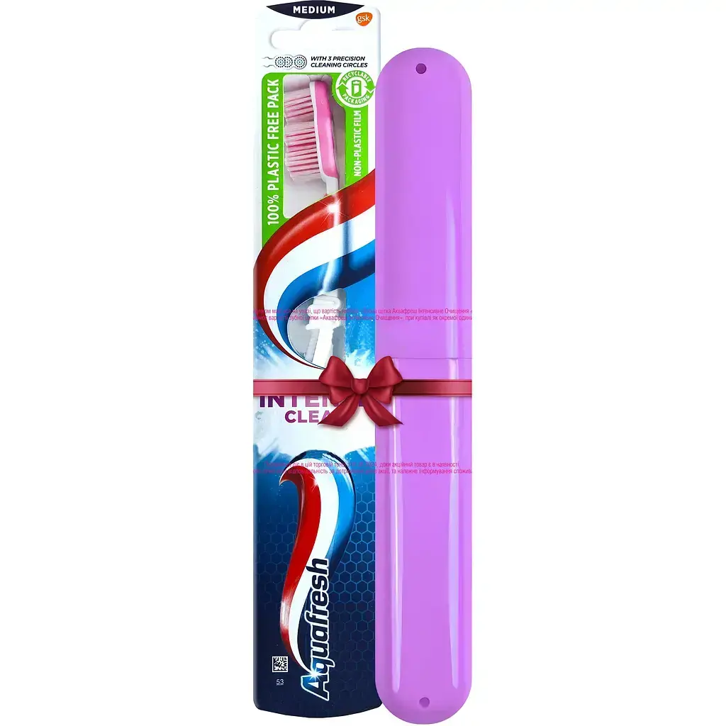 Зубная щетка Aquafresh Интенсивная очистка + футляр фото1