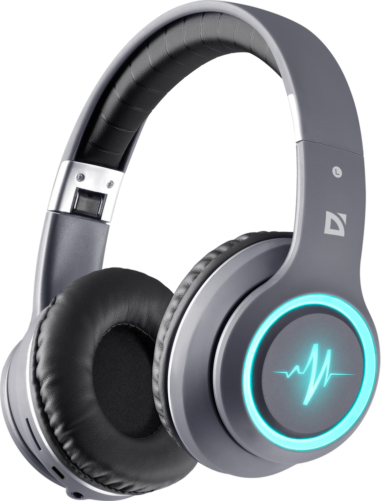 Наушники с микрофоном Defender FreeMotion B571 Bluetooth, LED, Grey (63571)