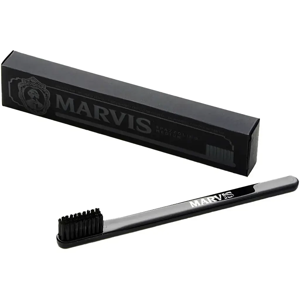 Зубная щетка Marvis Toothbrush Medium, средняя, черный фото1