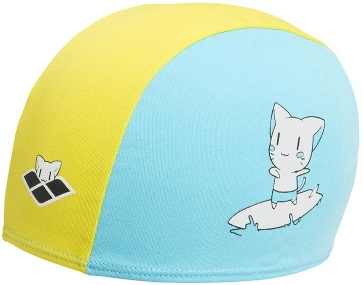 Шапка для плавання Arena FRIENDS KIDS POLYESTER CAP 003994-310 OSFM Жово-блакитний (3468336511848) фото1