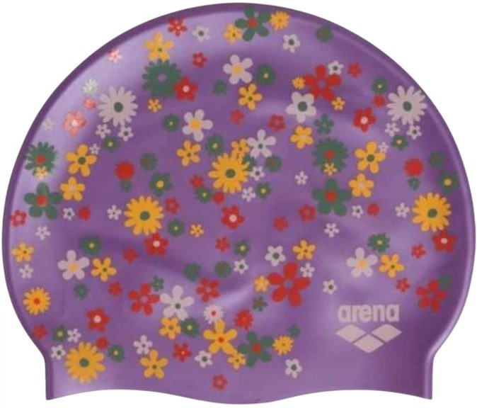 Шапка для плавання Arena PRINT 2 1E368-229 OSFM Фіолетово-жовто-зелено-білий (3468337080787) фото1