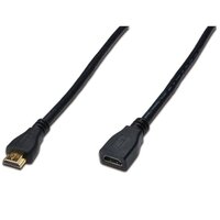 Кабель Digitus HDMI High speed + Ethernet (AM/AF) 3.0m, Black (AK-330201-030-S)