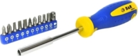 Отвертка-держатель бит S&R 1/4" 100 мм со сменными битами 11 шт (250011100)