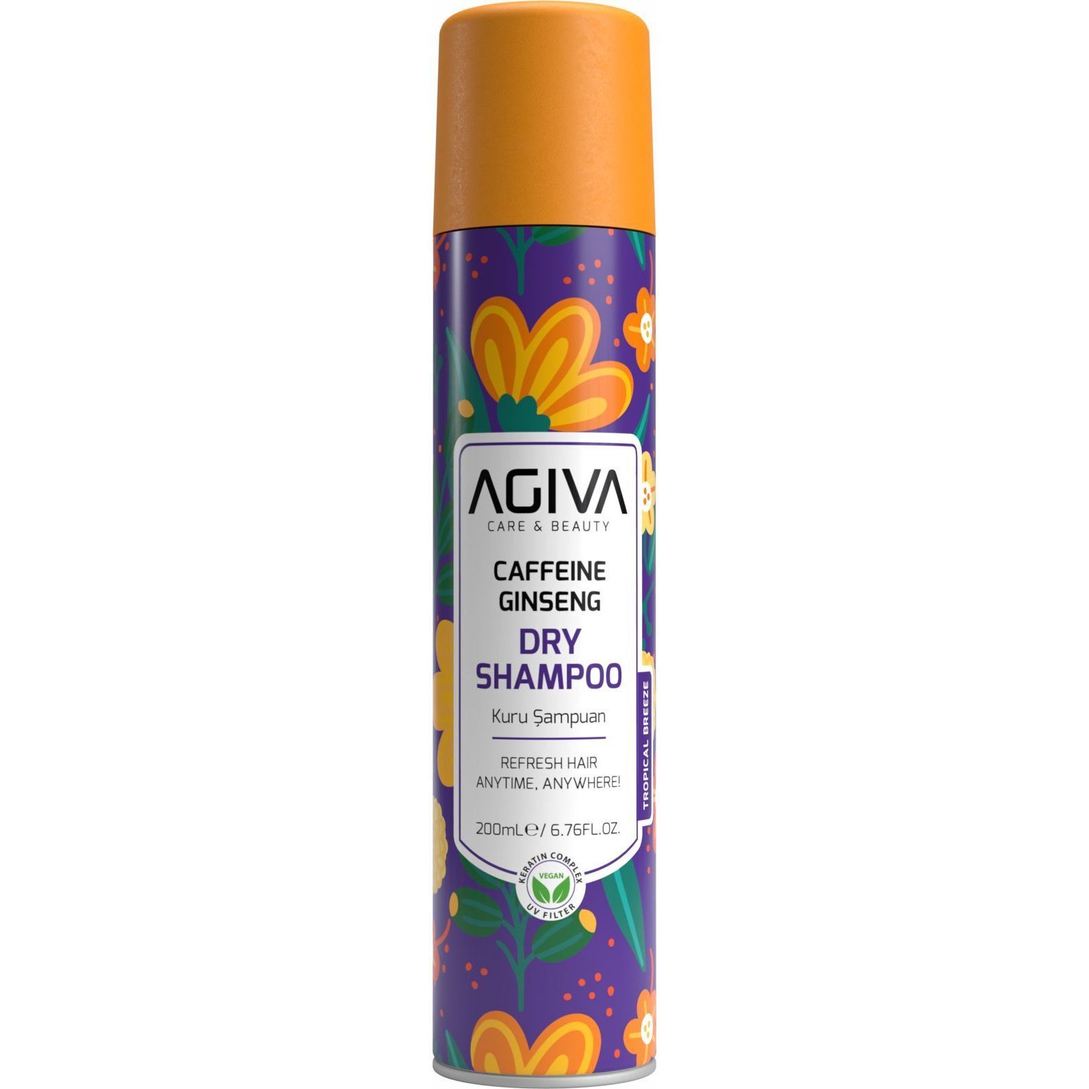 Сухий шампунь Agiva Caffeine Ginseng Pro Care Dry Shampoo 200 мл фото1