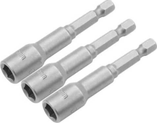 Головка магнітна Tolsen 14 мм 1/4"х65 мм 3шт (77849) фото1