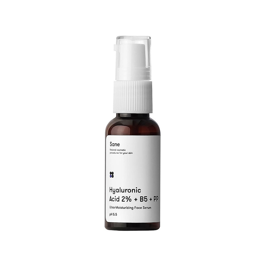 Сироватка для обличчя Sane Hyaluronic Acid 2% + B5 + PP 30 мл (4820266830496) фото1