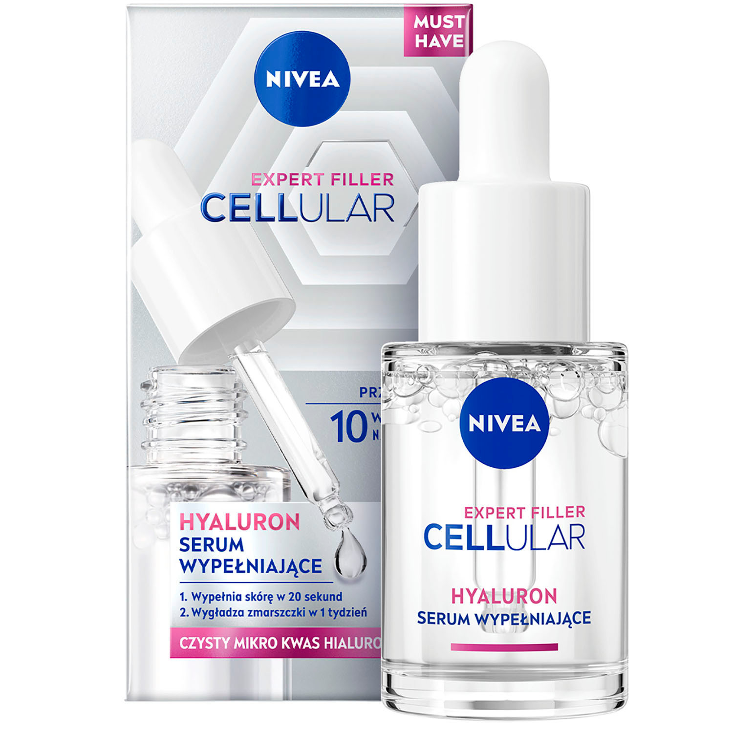 Сыворотка для лица NIVEA Cellular Expert Filler восстановительная с гиалуроновой кислотой 15 мл фото1